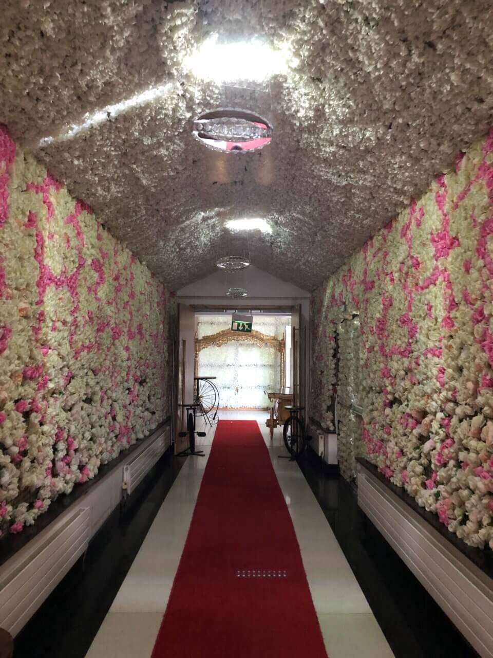 flower wall entrance