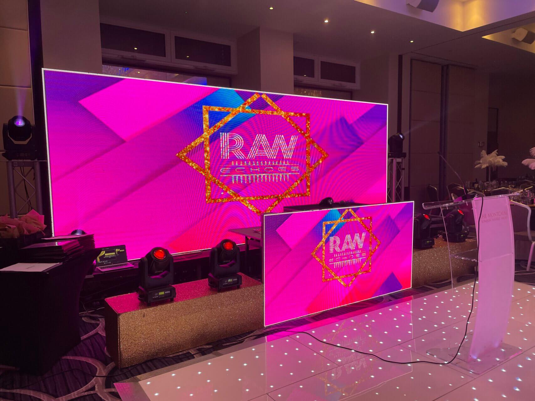 corporate event led screen video screen hire lighting